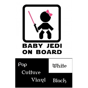 Baby Jedi on Board Vinyl Decal (Girl), Star Wars Baby    161930742962